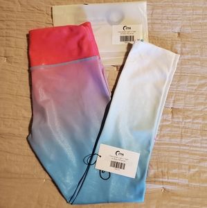 Zyia firecracker light n tight hi-rise 24" legging with tag and bag EUC